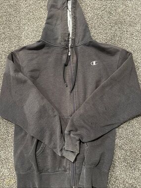 Champion Men's Dark Gray Full-Zip Hoodie